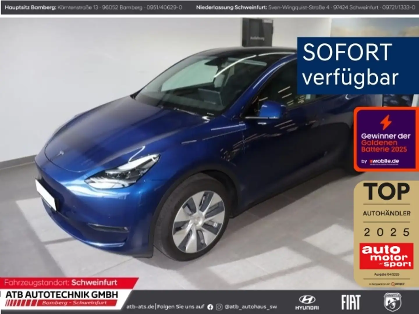 Tesla Model Y Long Range DUAL MOTORS Panorama Navi digitales Coc Blau - 1