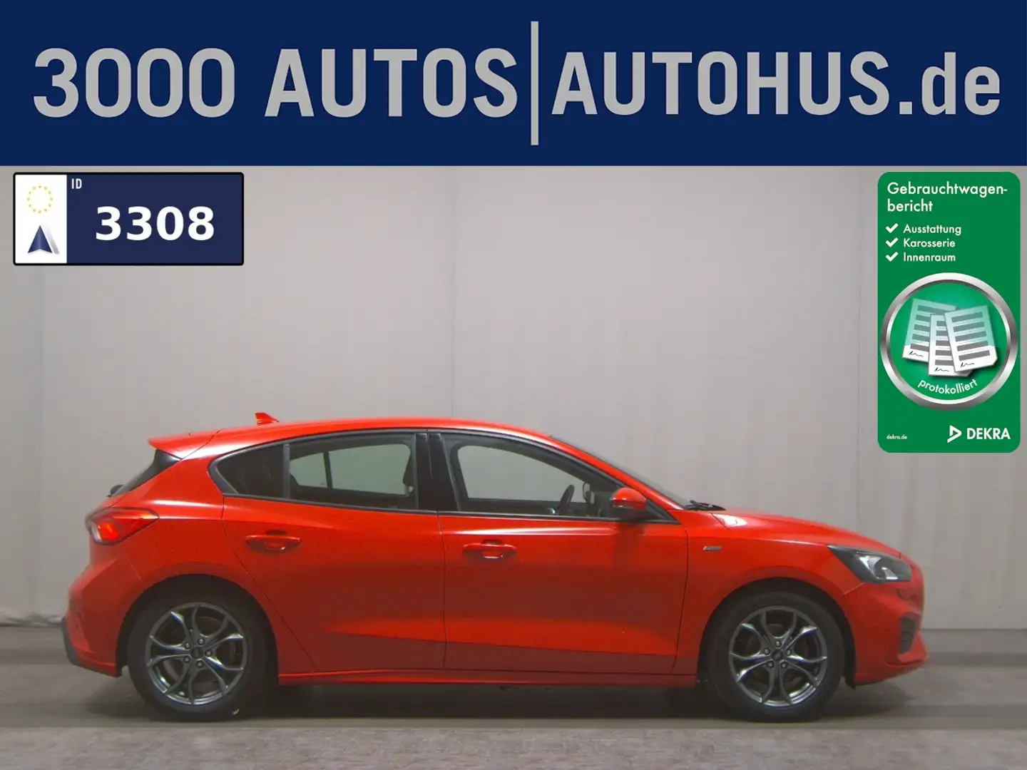 Ford Focus 1.0 EB ST-Line Navi Shz PDC Tempomat Rouge - 1