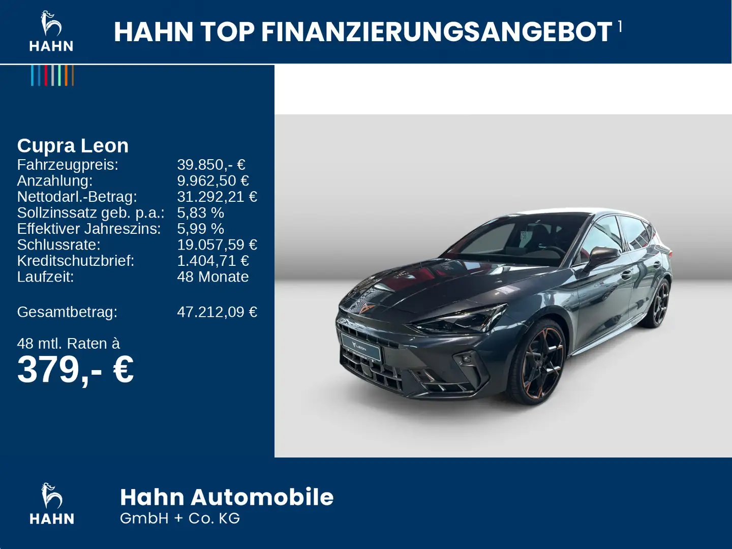 CUPRA Leon 1.5 eTSI 110 kW (150 PS) DSG NAV LED Sitzh. Grau - 2