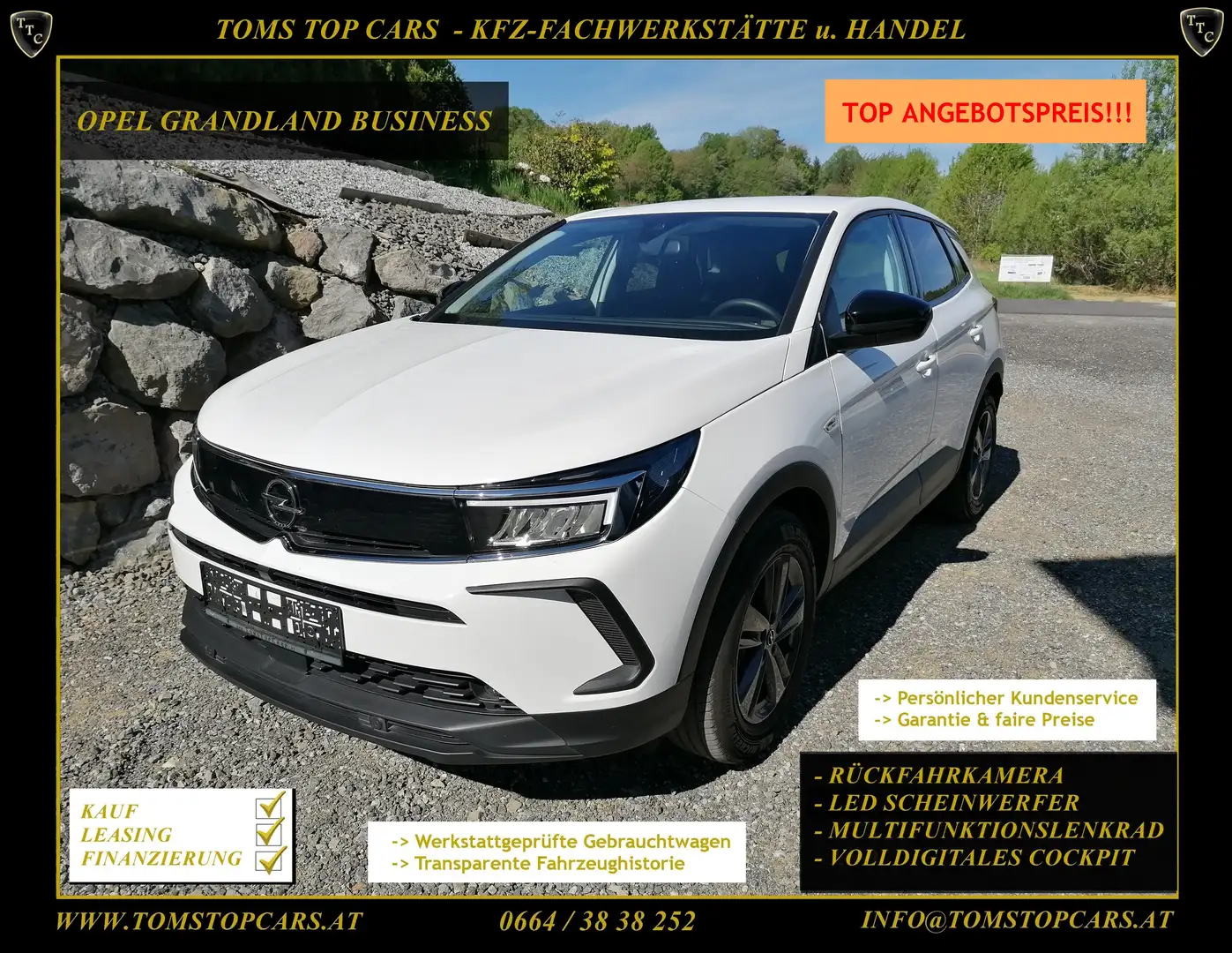 Opel Grandland Service NEU,Rückfahrkamera, Weiß - 1