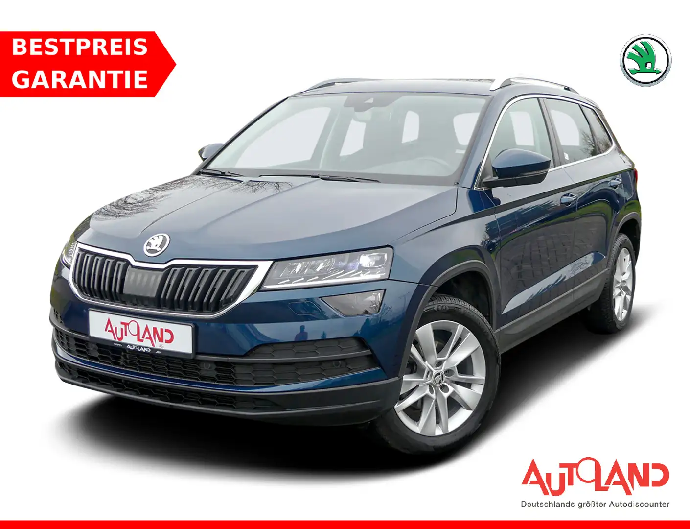 Skoda Karoq 1.5 TSI AHK Kamera ACC LED DAB Keyless-Go Bleu - 1