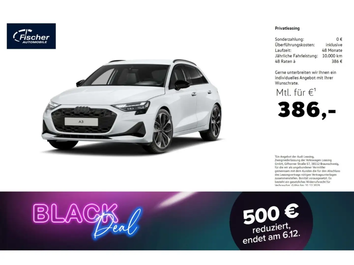 Audi A3 Sportback 35 TDI Advanced S Line 19''/NAV Weiß - 1