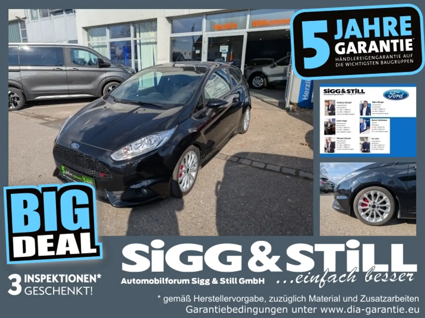 Ford Fiesta ST NAV*KLIMAAUT*RECARO*SHZ*CAM*PERFORMANCE Zwart - 1