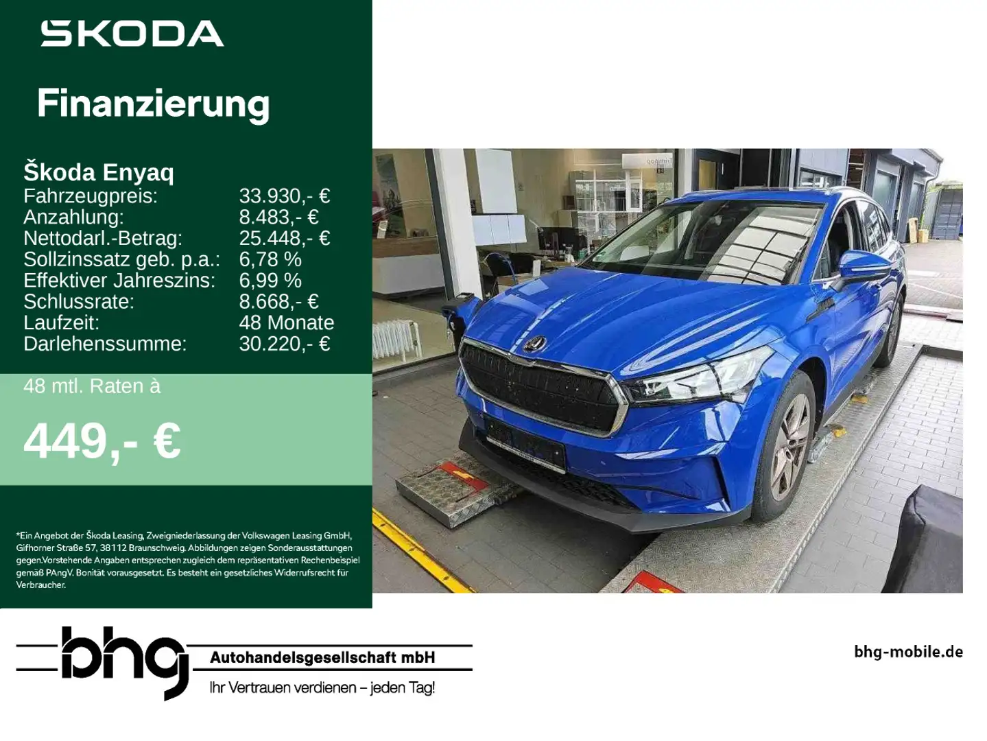 Skoda Enyaq iV 80 Blau - 1
