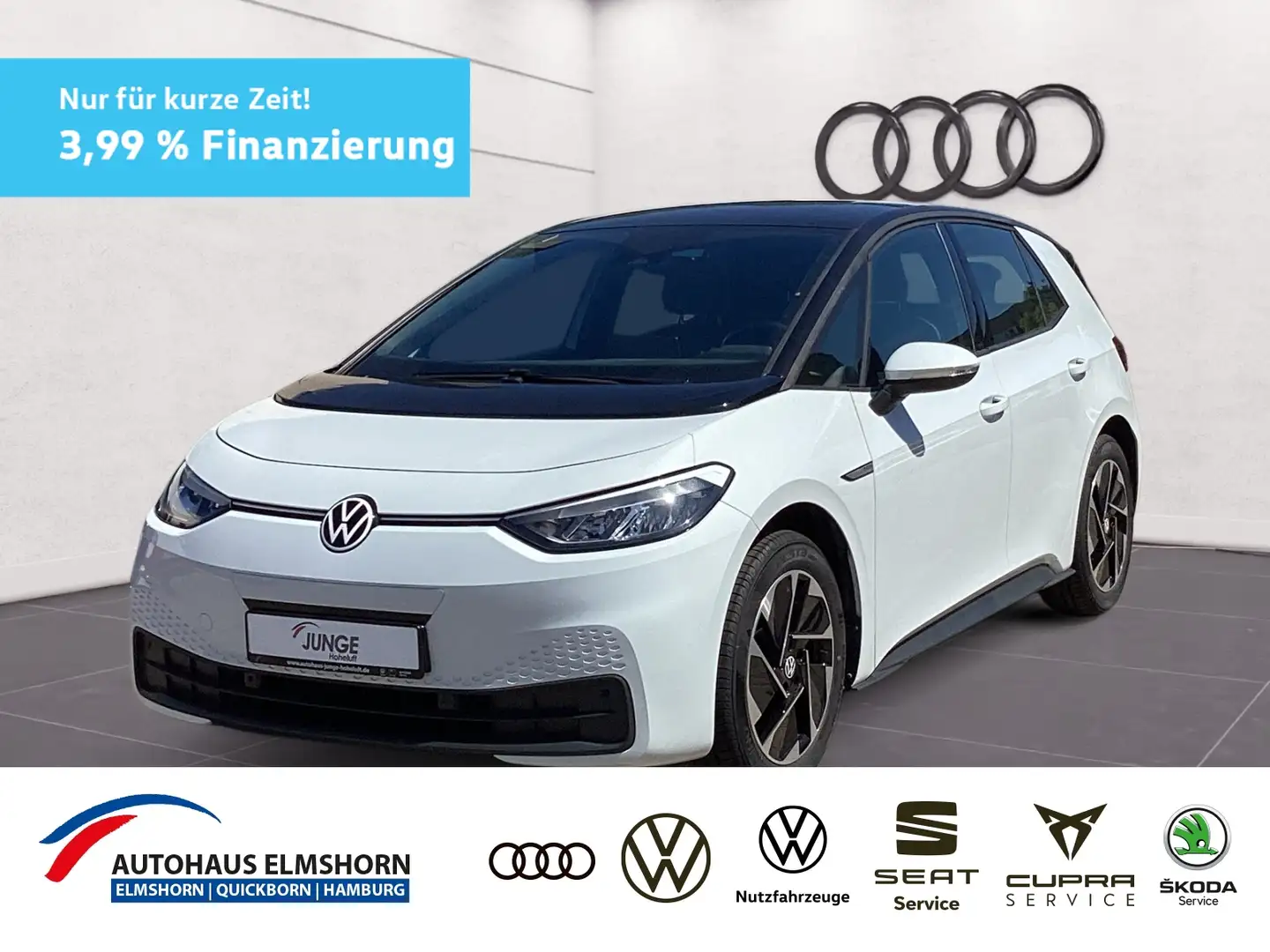 Volkswagen ID.3 Pro Performance 3,99% NAV ACC WÄRMEPU 18" PDC SHZ Bianco - 1
