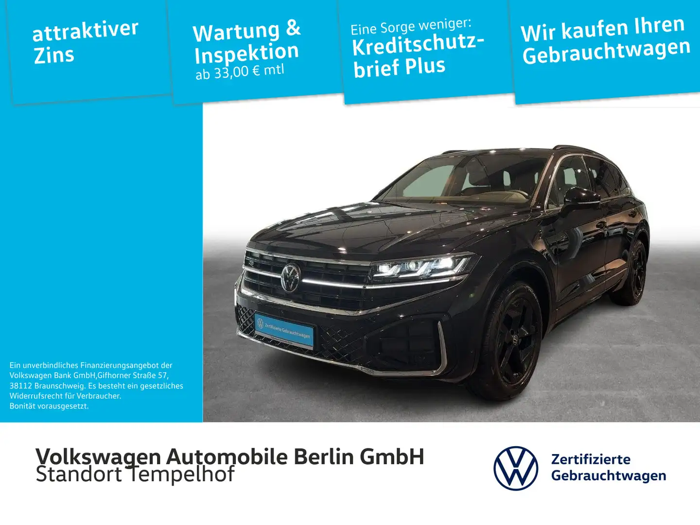 Volkswagen Touareg 3.0TDI DSG R-Line 4x4 STHZG LUFT AHK LED Schwarz - 1