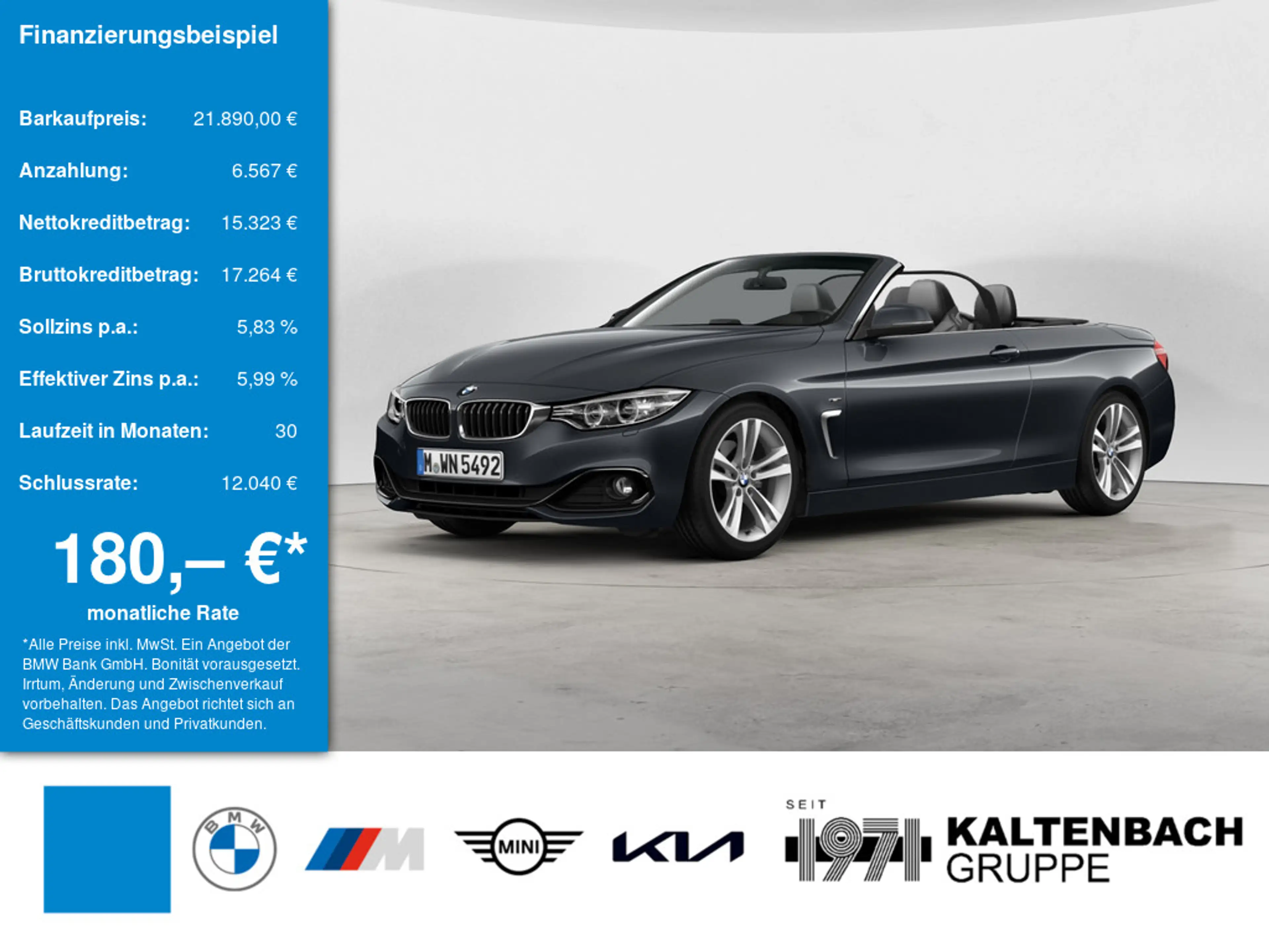 BMW 420 i Cabrio NAVI XENON LEDER SHZ PDC MEMORY