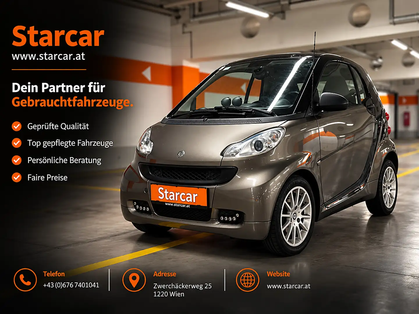 smart Sonstige Smart fortwo 1.0 Turbo Basis passion *TEMP.*BLU... Schwarz - 1