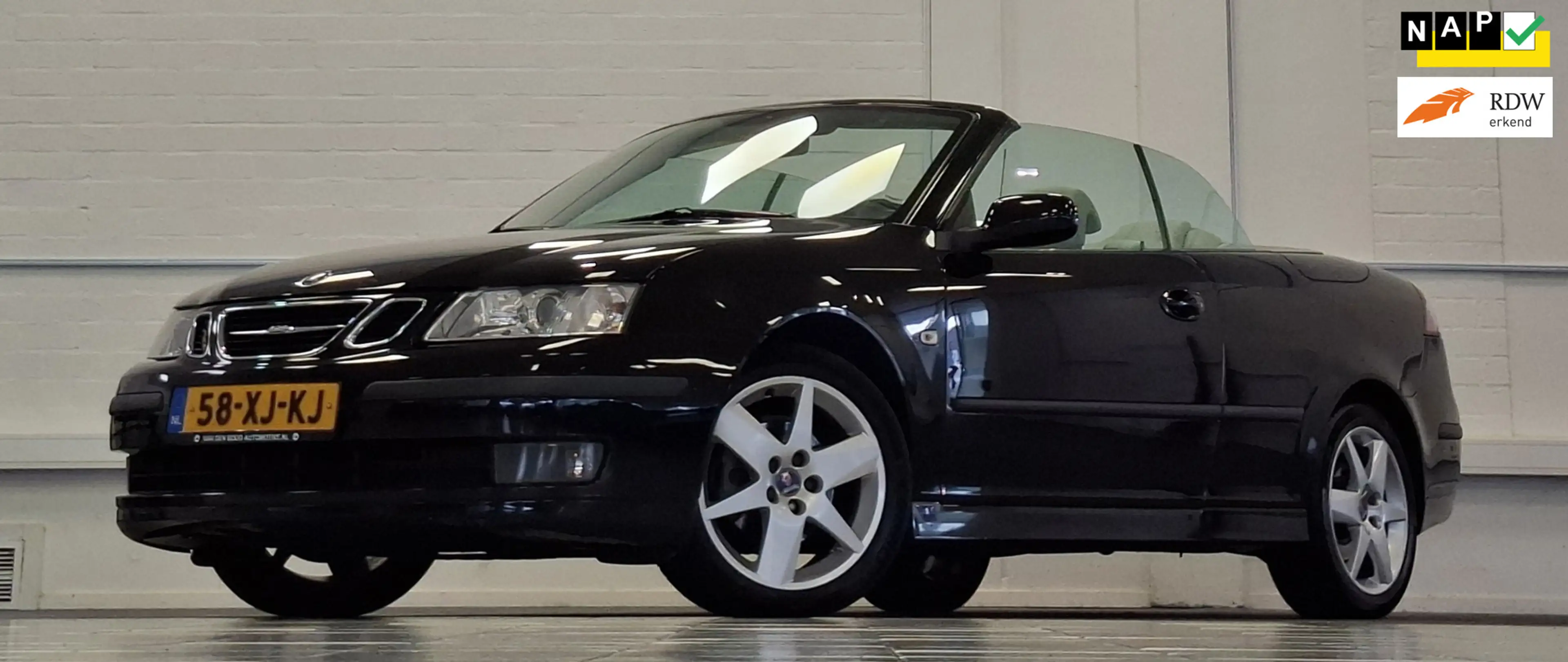 Saab 9-3 Cabrio 1.8t Vector A/T Leder Navi PDC 100% Onderho