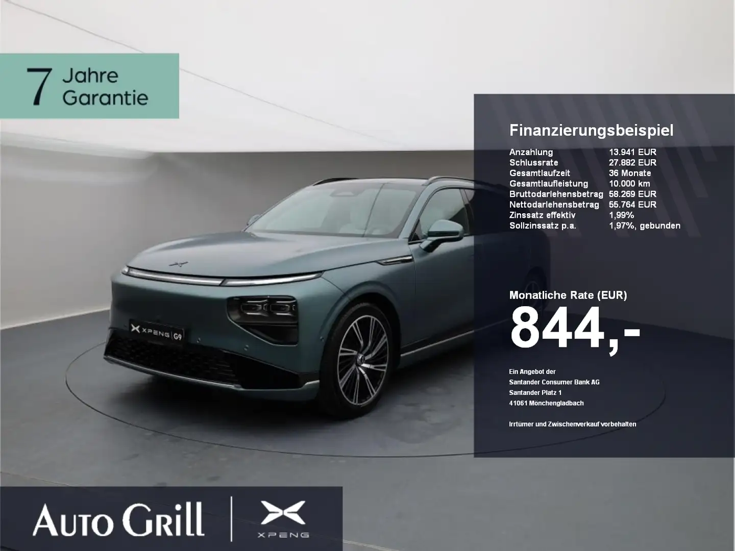 Xpeng G9 AWD Performance Modell 24 AHK Premium Paket Groen - 1
