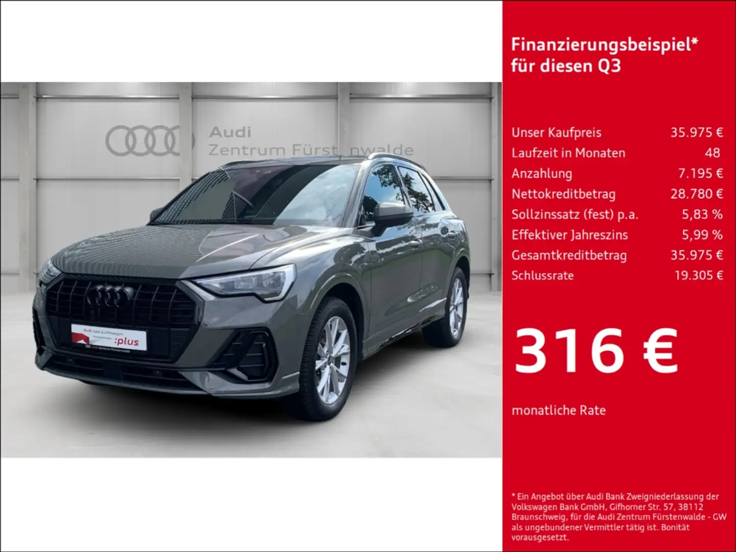 Audi Q3 35 TFSI S tronic S-line Navi Digitales Cockpit LED Grau - 1
