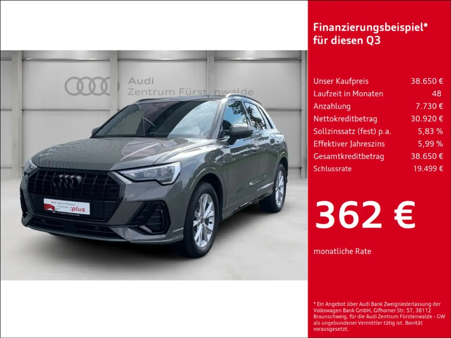 Audi Q3 line 35 TFSI S tronic S-line Navi Digitales Cockpi Grau - 1