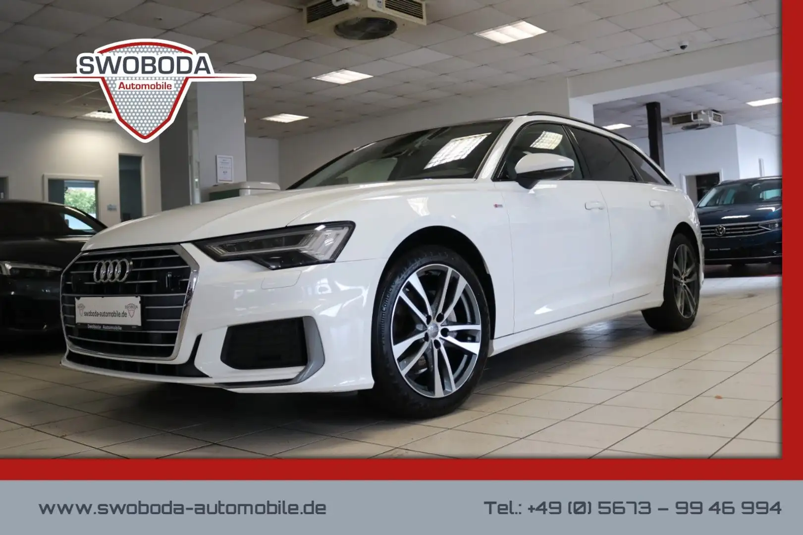 Audi A6 Avant 40 TDI S-Line AHK Matrix Pano Kamera Weiß - 1