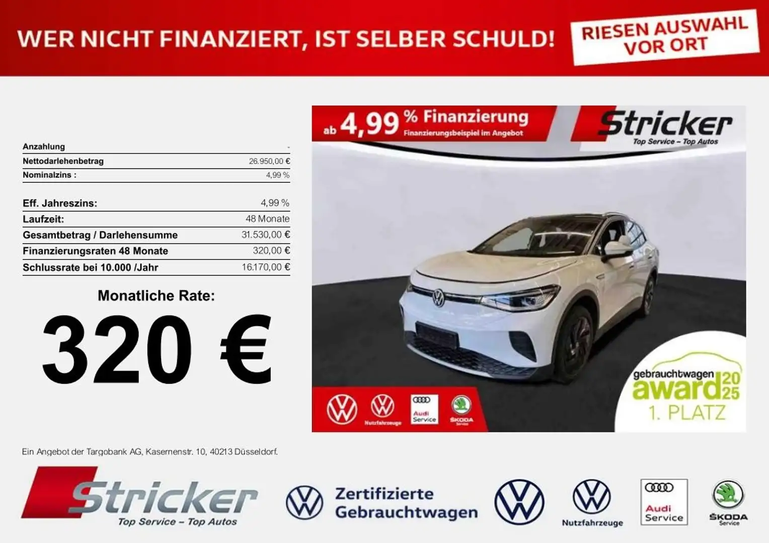 Volkswagen ID.4 Pure Performance 125/52 320,-ohne Anzahlung Pano Blanc - 2