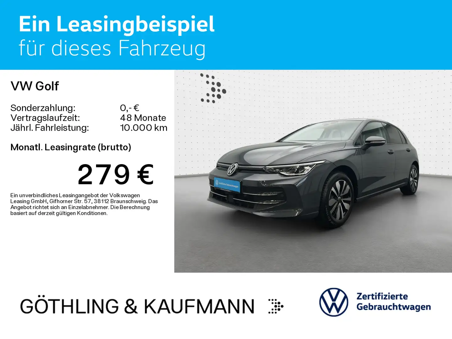 Volkswagen Golf VIII 1.5 eTSI DSG GOAL*LED*AHK*KAMERA*PDC*S Grau - 2