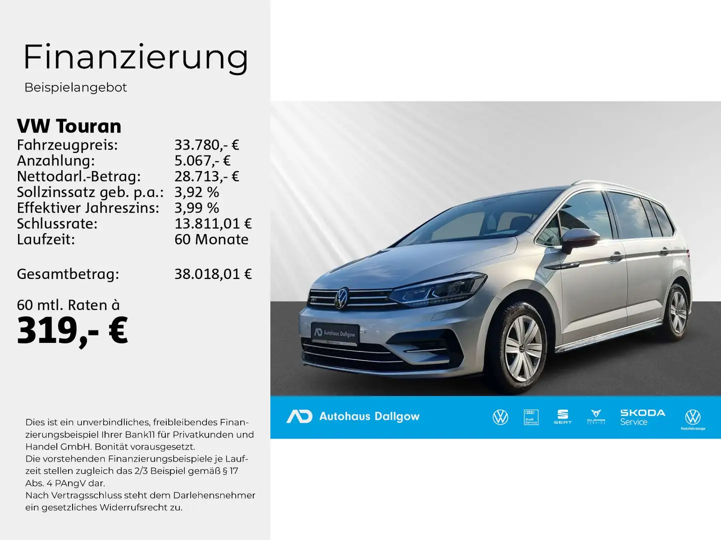 Volkswagen Touran R-Line Silber - 2