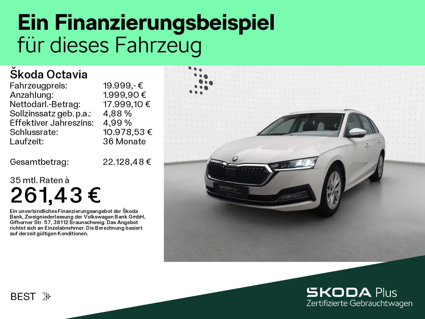 Skoda Octavia Combi 1.5 TSI STYLE*LED*AHK*NAVI*SIDEASS Weiß - 2