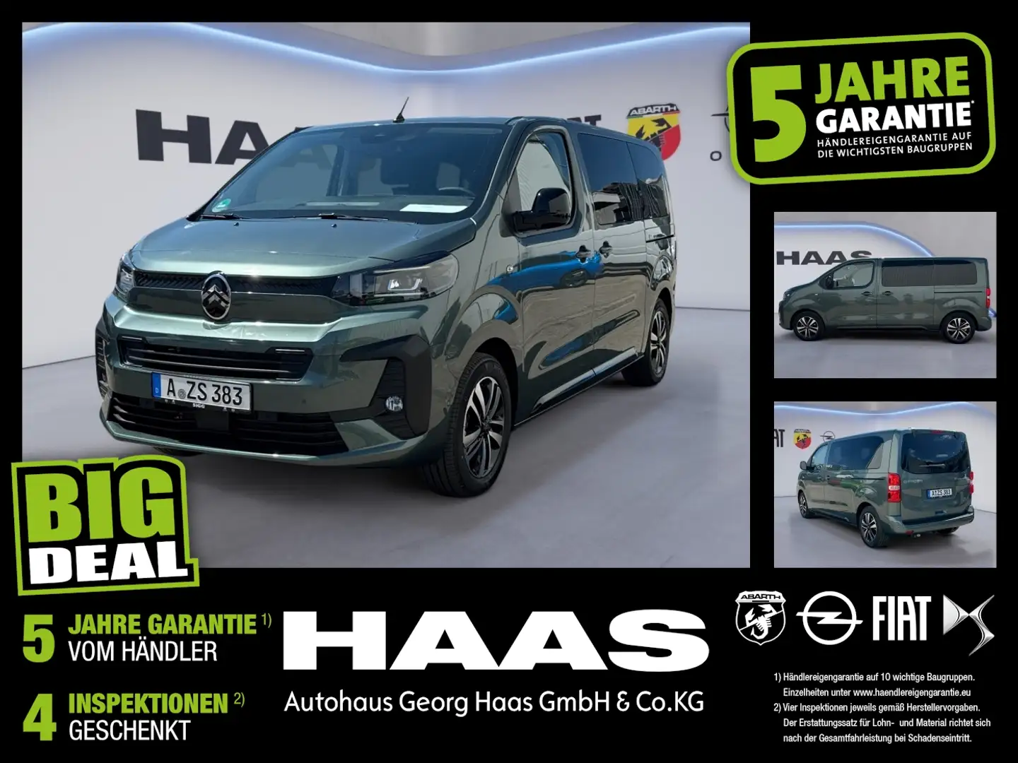 Citroen Spacetourer 2.0 BlueHDi 8-Sitze verf. ab Okt 25 Zöld - 1