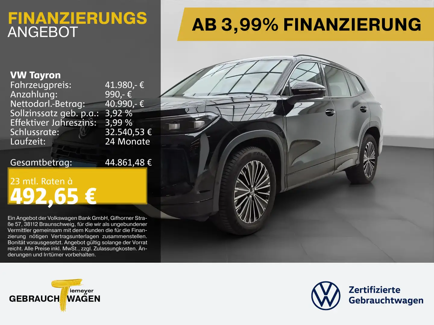 Volkswagen Tayron 1.5 TSI eHybrid LIFE AHK KAMERA SITZHZ Schwarz - 1