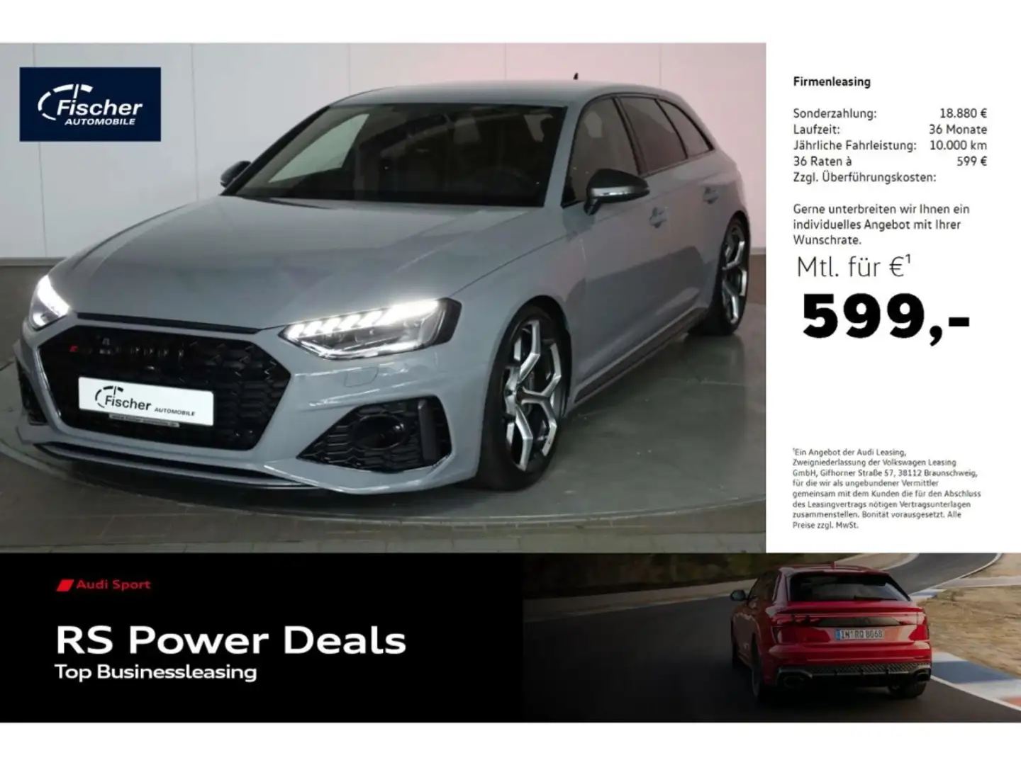 Audi RS4 Avant TFSI quattro 25 years edition Gris - 1