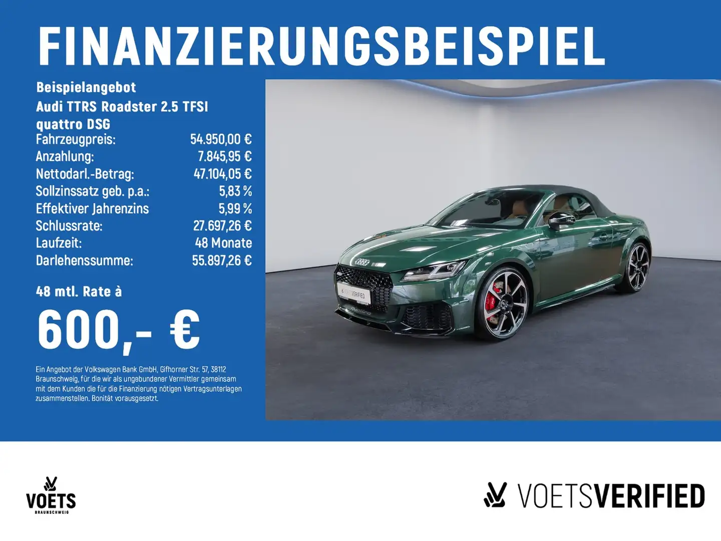 Audi TT RS TTRS Roadster 2.5 TFSI quattro DSG KLIMA+SHZ+NAVI Verde - 2