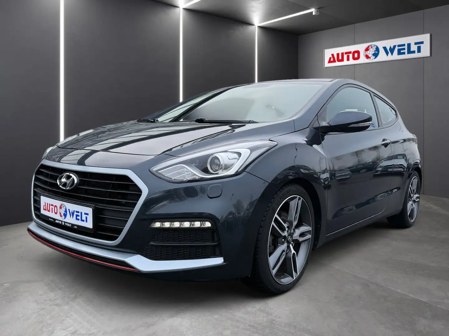 Hyundai i30 Coupe 1.6 T-GDI Turbo Sitzheizung Teilleder Gris - 1