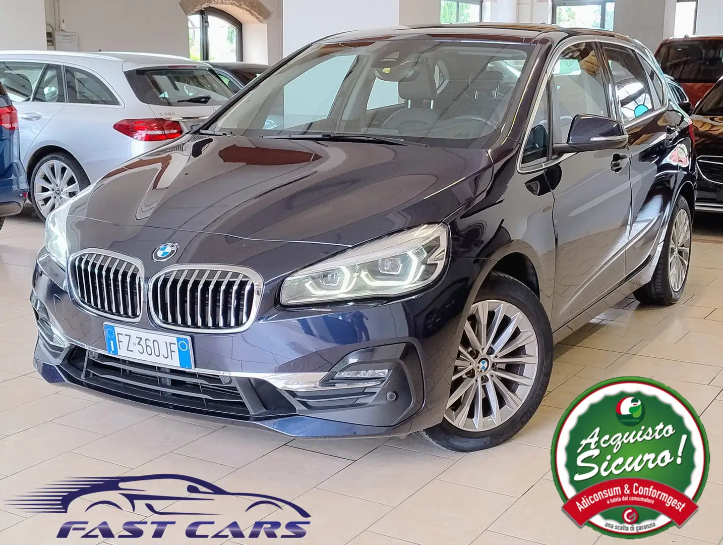 BMW 218 Active Tourer LUXURY LED AMBIENT MANUALE NAVI Blauw - 1
