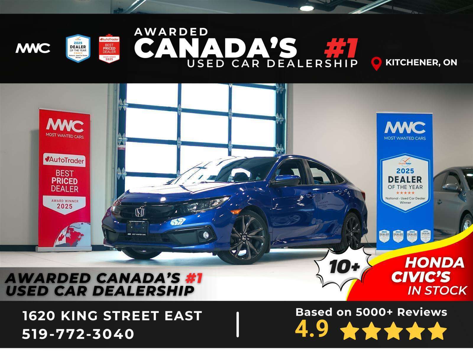 2019 Honda Civic SPORT | SUNROOF | ONE OWNER | NO ACCIDENTS