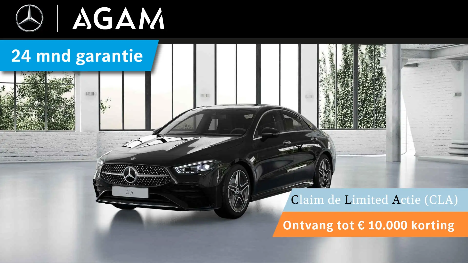 Mercedes-Benz CLA 180 Coupé Business Solution AMG Panorama dak Zwart - 1
