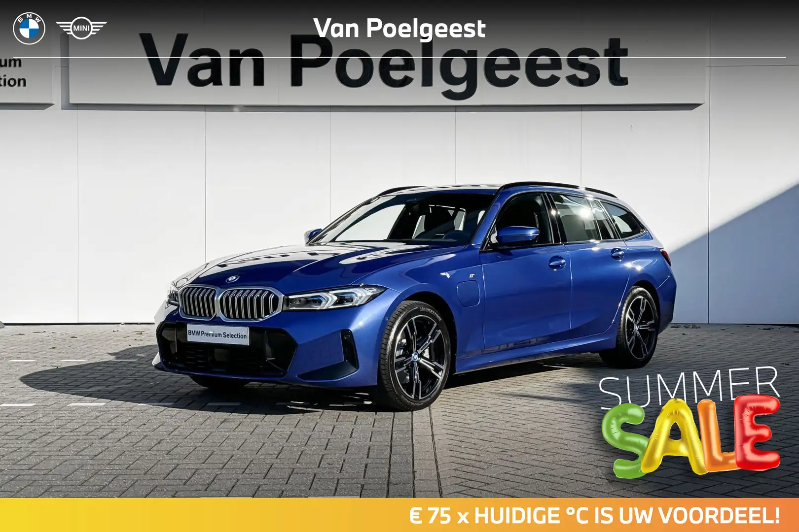 BMW 330 3 Serie Touring 330e M sport | trekhaak | Summer S Blauw - 1