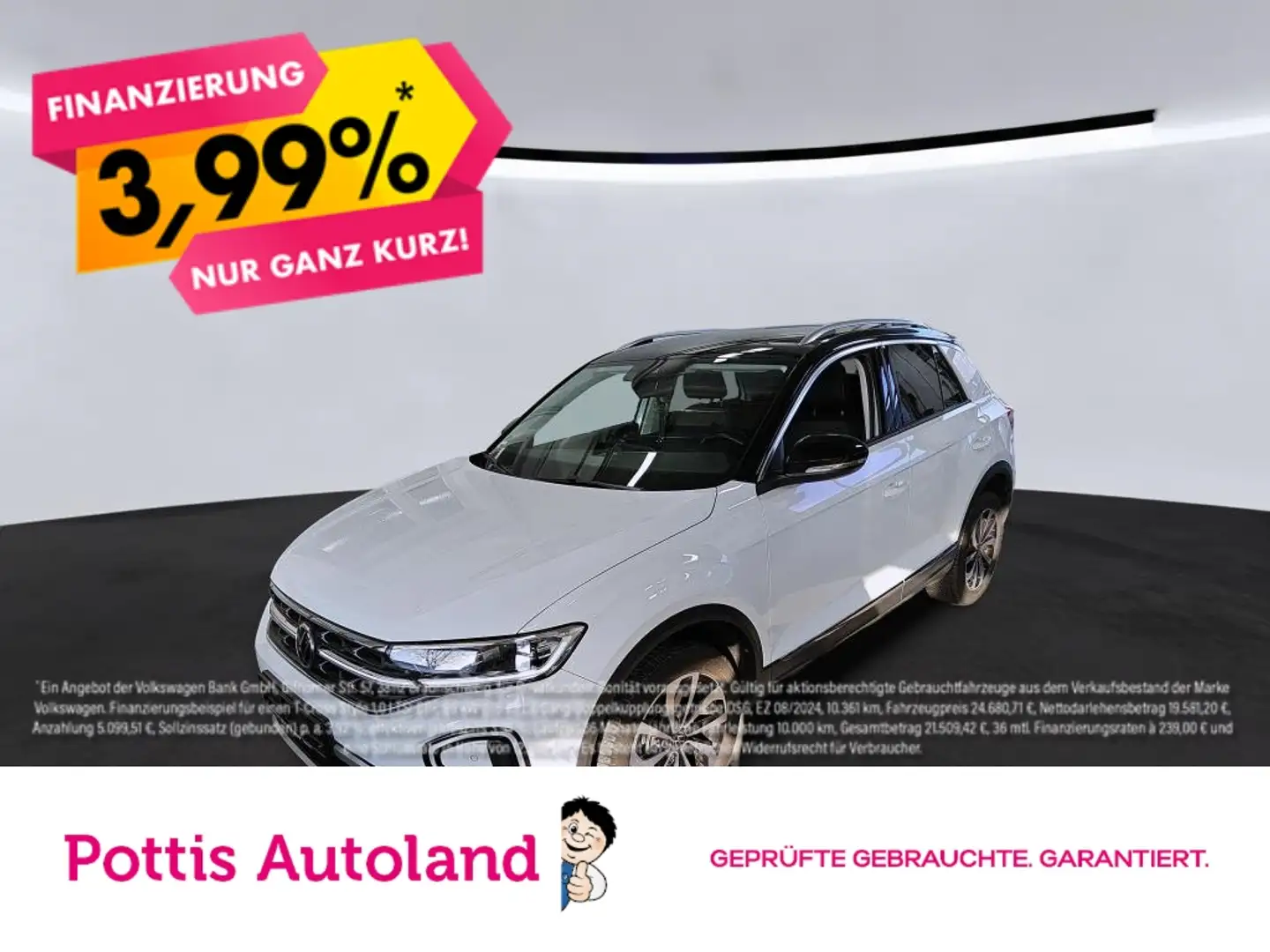 Volkswagen T-Roc 2.0 TDI DSG STYLE STANDHZG NAVI IQ.LIGHT Weiß - 1