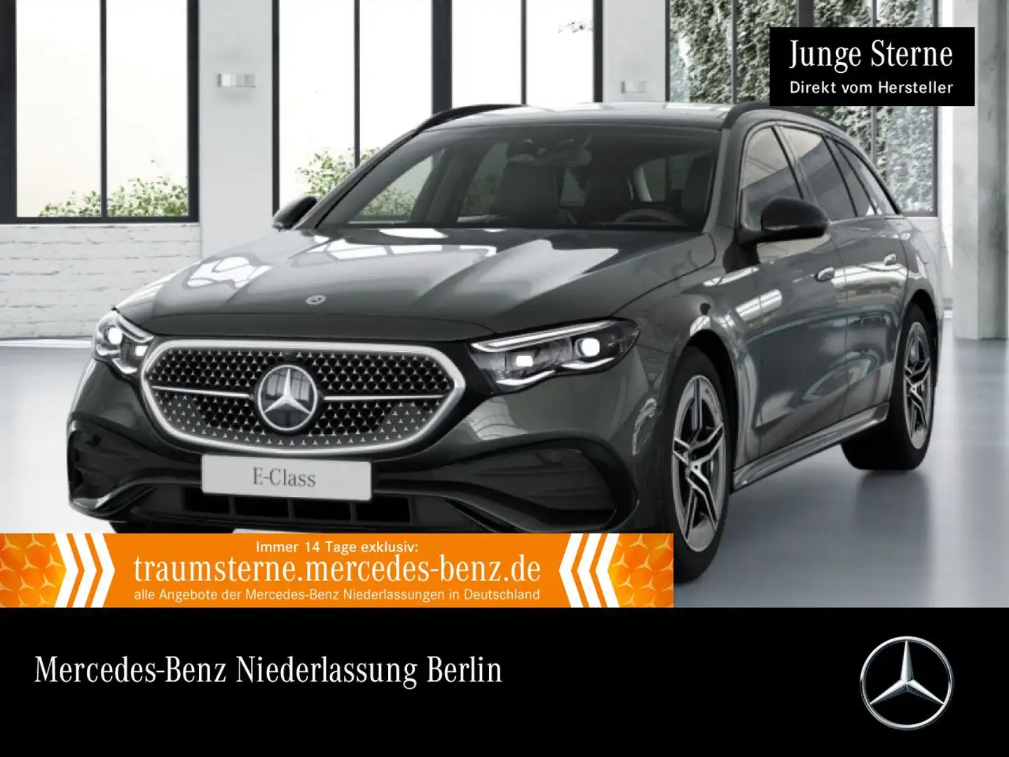 Mercedes-Benz E 300 de T 4M Hybrid AMG Fahrass 360° Airmat Pano Gris - 1