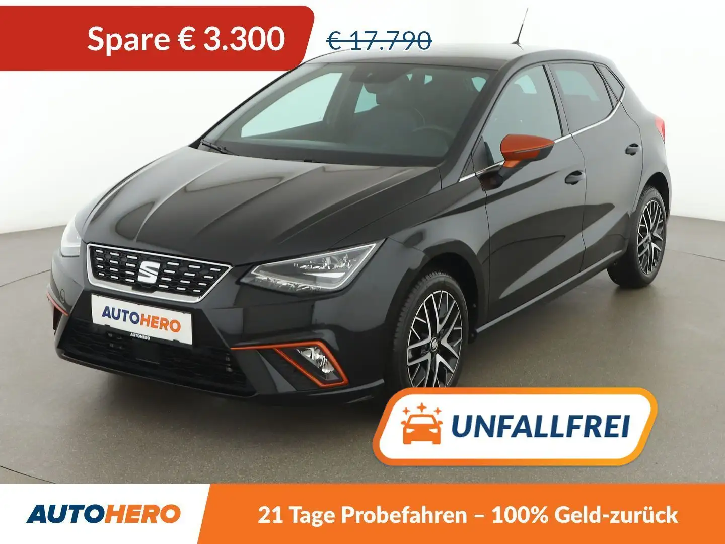 SEAT Ibiza 1.0 TSI Beats *LED*ACC*NAVI*CAM*SHZ*KLIMAAUT*AMB* Schwarz - 1