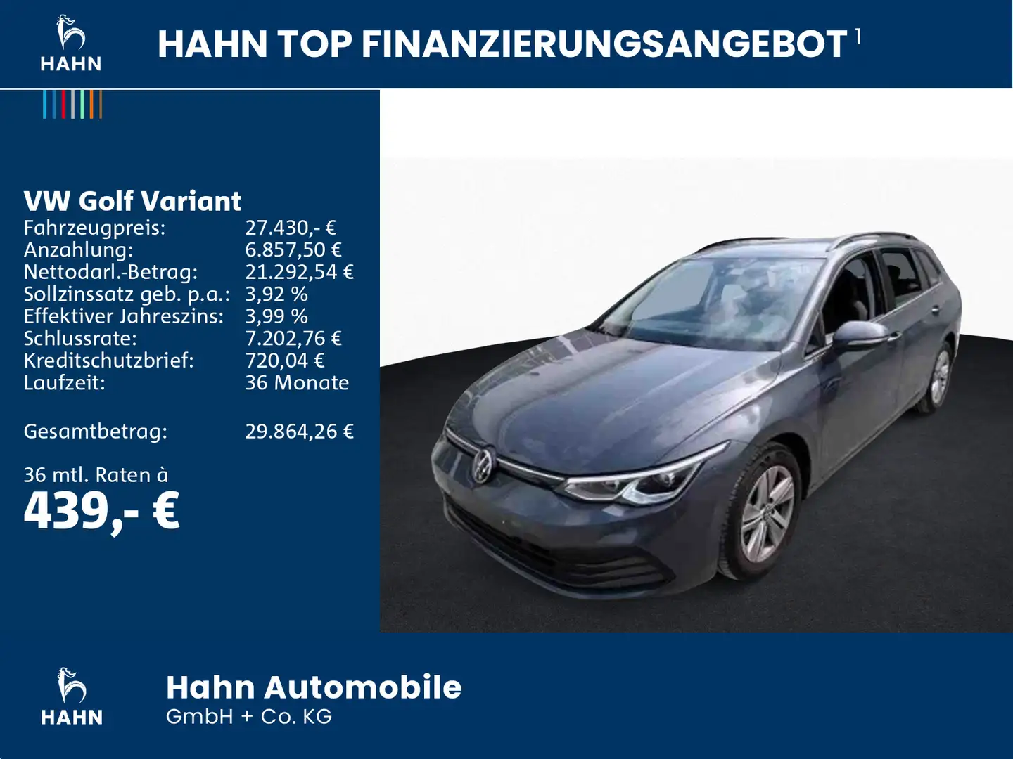 Volkswagen Golf Variant VIII 1.5eTSI DSG Life Navi LED ACC Grau - 2