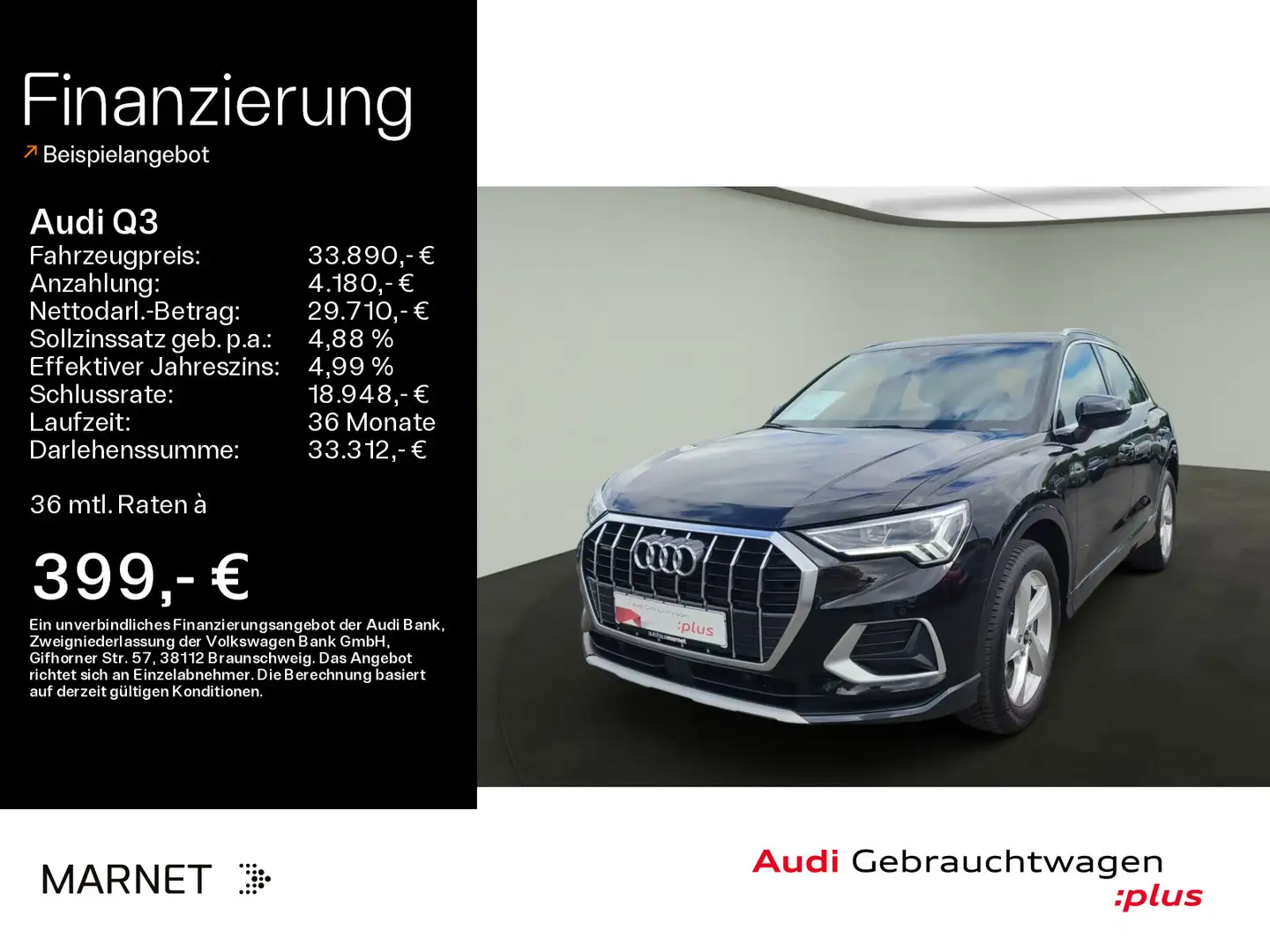 Audi Q3 advanced 40 TDI quattro*Navi*LED*Alu*PDC*Virt Schwarz - 1