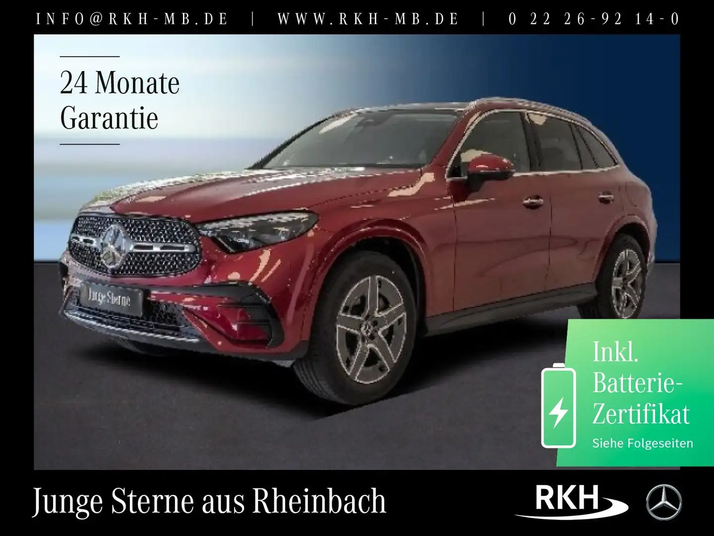 Mercedes-Benz GLC 300 GLC 300 e 4M AMG Line Pano/360°/Distr./AHK/Totw. Červená - 1