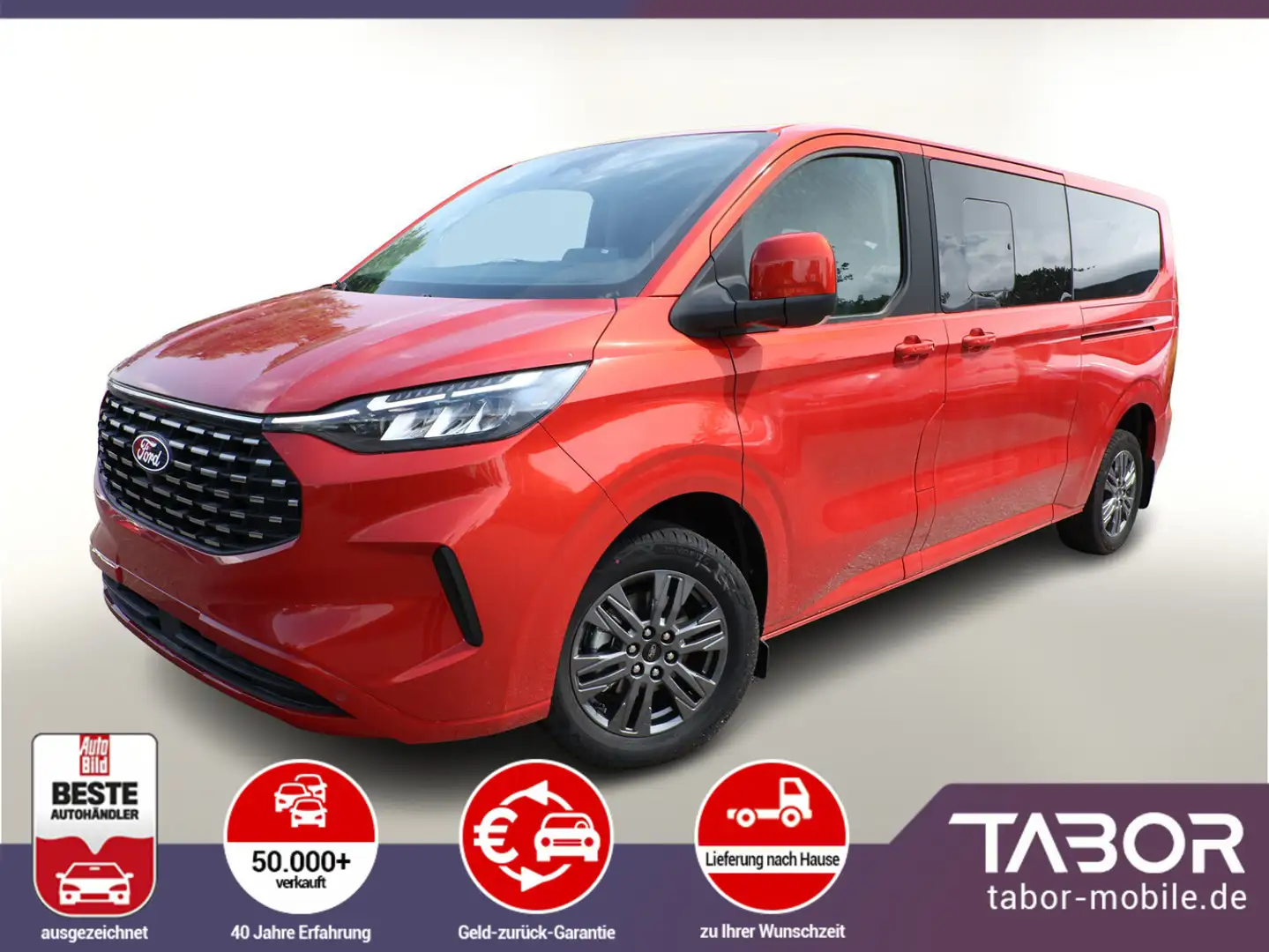 Ford Tourneo Custom TDCi 170 Aut Tit 320L2 ACC AHK Rot - 2