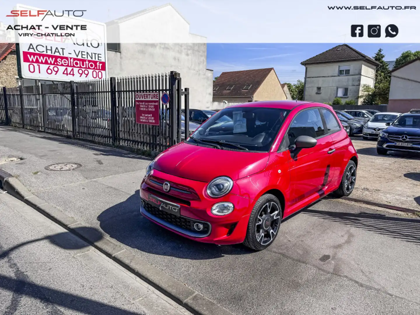 Fiat 500 1.2 8V 69CH S PLUS DUALOGIC Rouge - 1