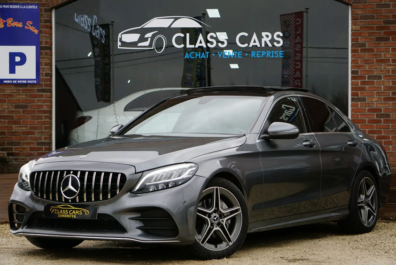 Mercedes-Benz C 200 d AMG LINE AUTO TOIT PANO CAMERA FULL LED PDC 6d-T Grijs - 1