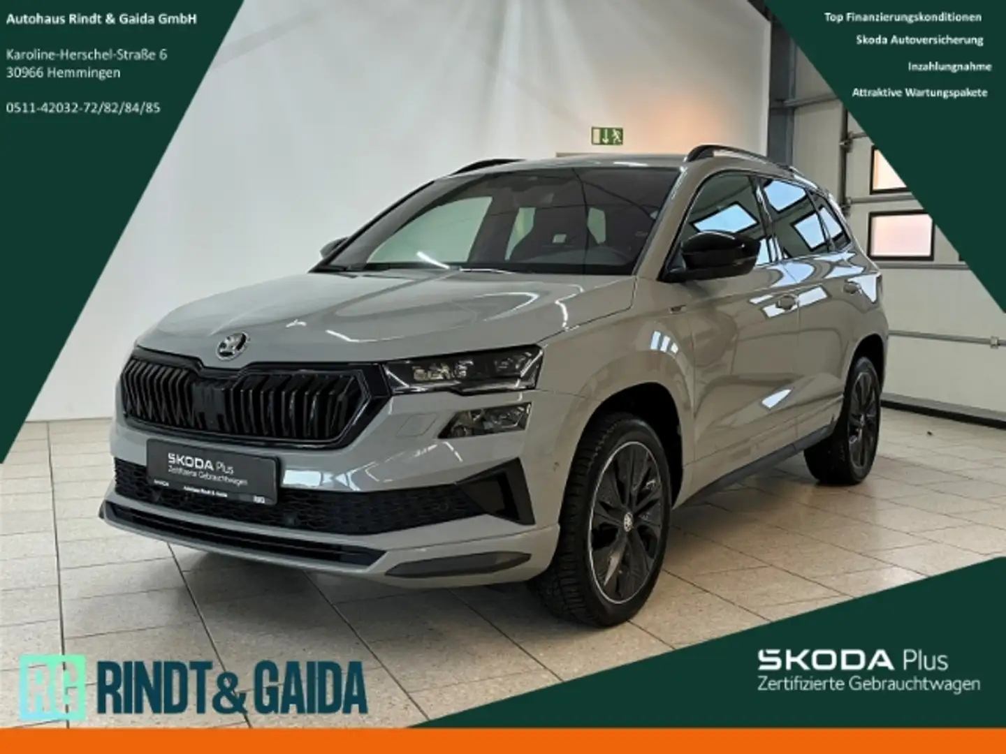 Skoda Karoq 1.5 TSI DSG Sportline 360°Kam Navi ACC Matrix Grau - 1