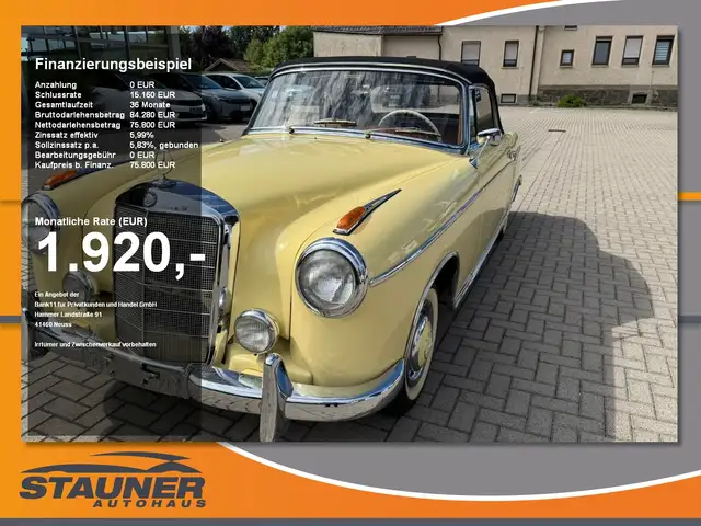 Mercedes-Benz 220 S Cabriolet Automatik Ponton Beige