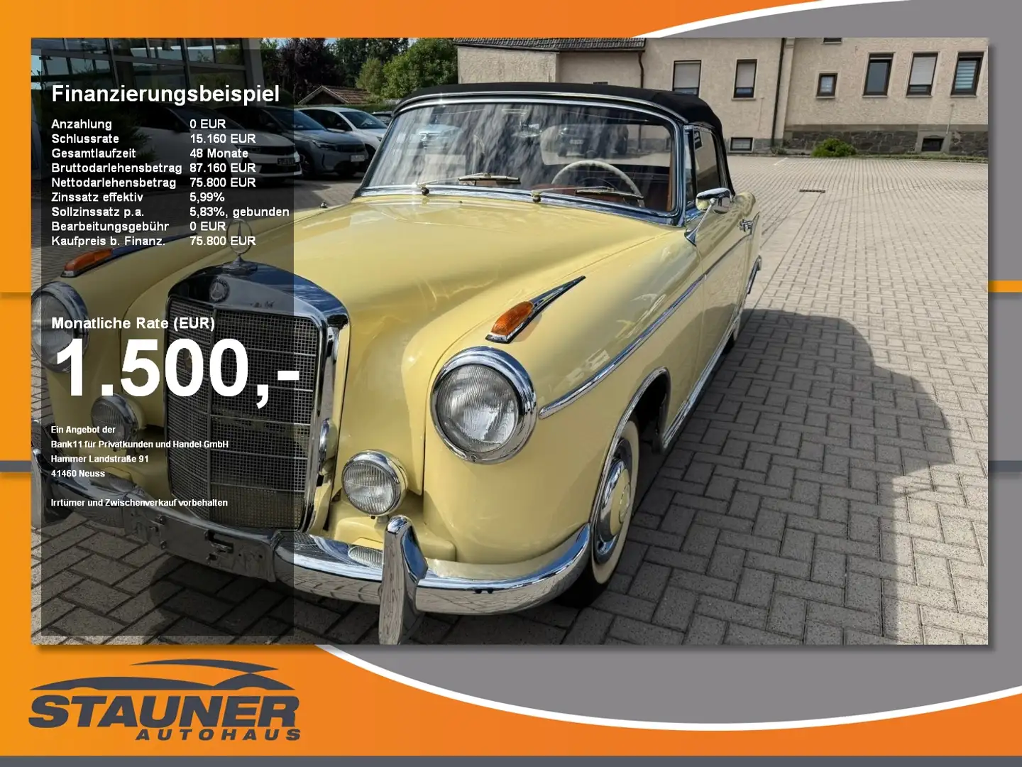Mercedes-Benz 220 S Cabriolet Automatik Ponton Beige AUT Leder Beige - 1