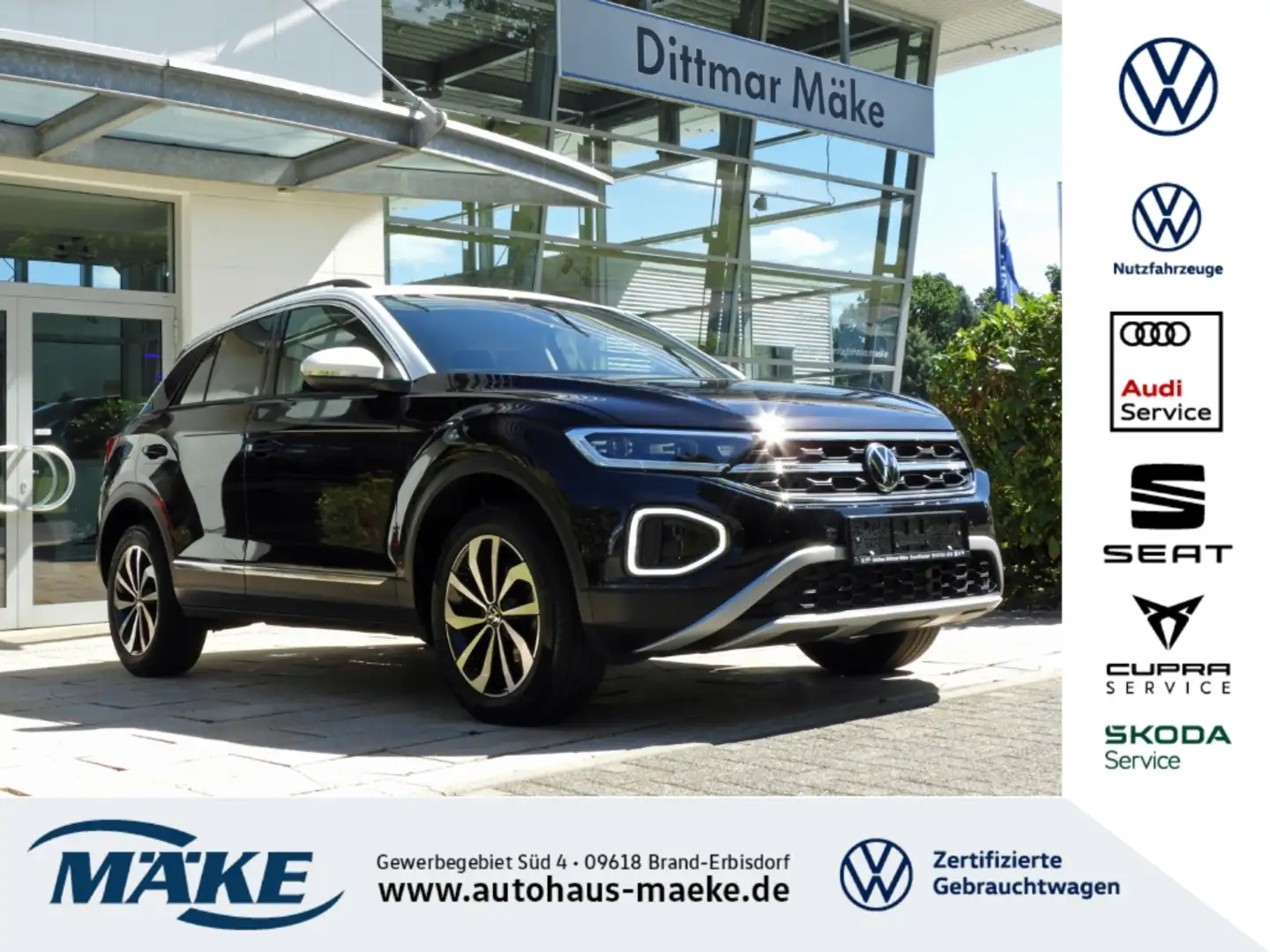 Volkswagen T-Roc Style 2.0 TDI AHZV LED RFK ACC ASSISTENZ-P. Schwarz - 1