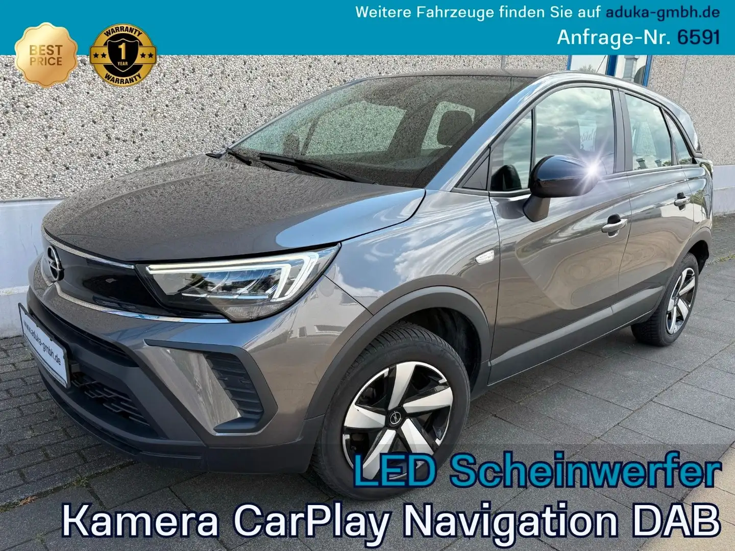 Opel Crossland X 1.2 Turbo Edition Navi LED Kamera Grau - 1