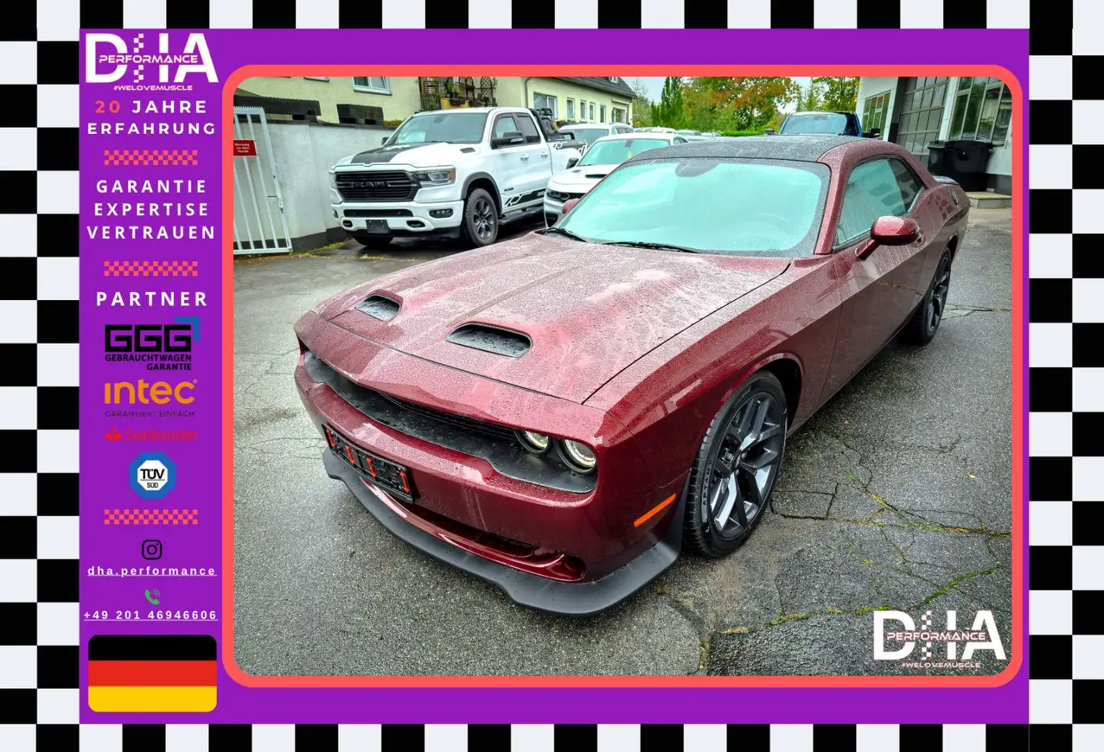 Dodge Challenger 5.7 R/T LASTCALL*LED*LEDER*BLACKTOP Rot - 1