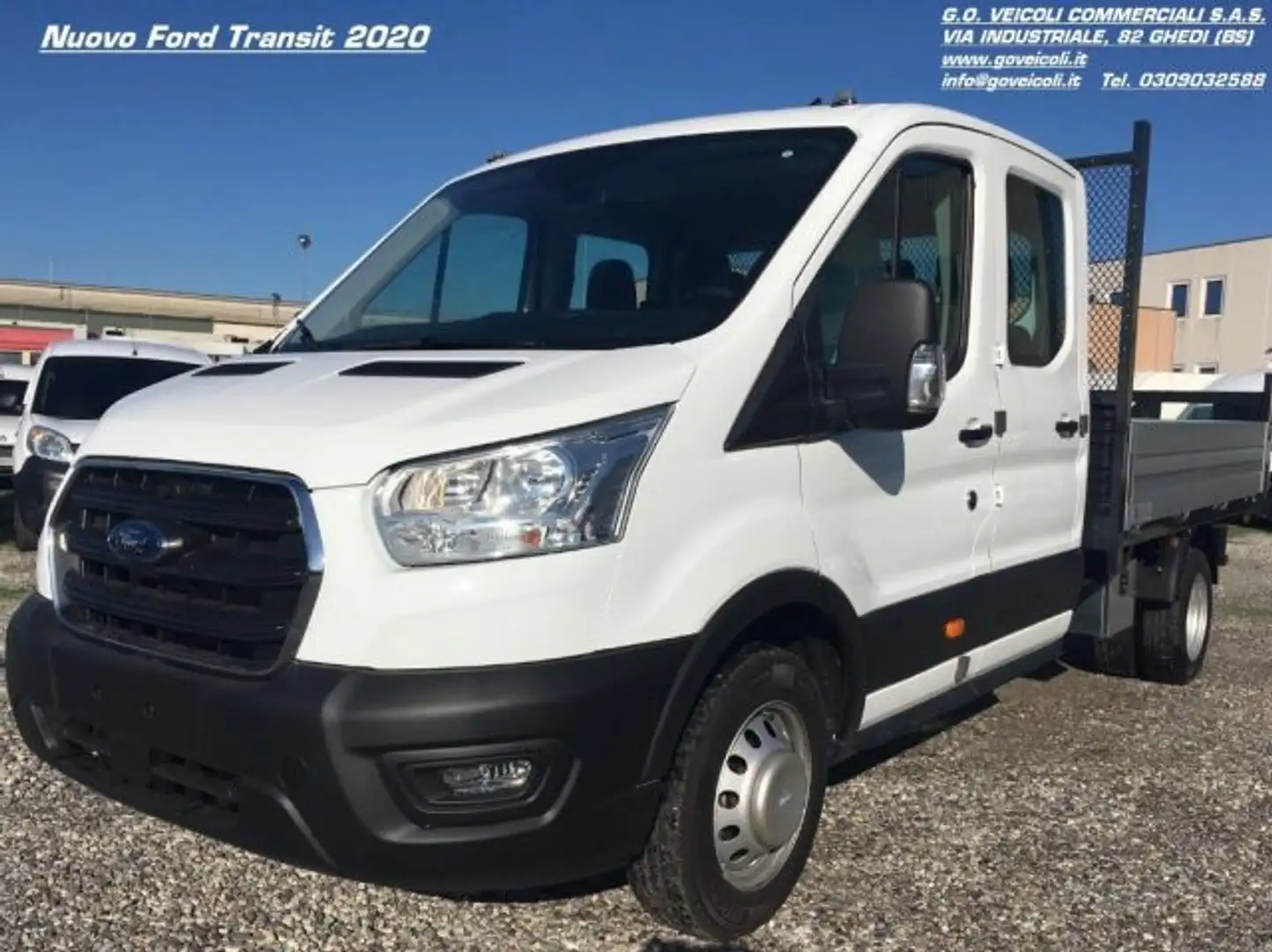 Ford Transit 2.0 130CV EURO 6D DOPPIA CABINA CON CASSONE FISSO Blanc - 2