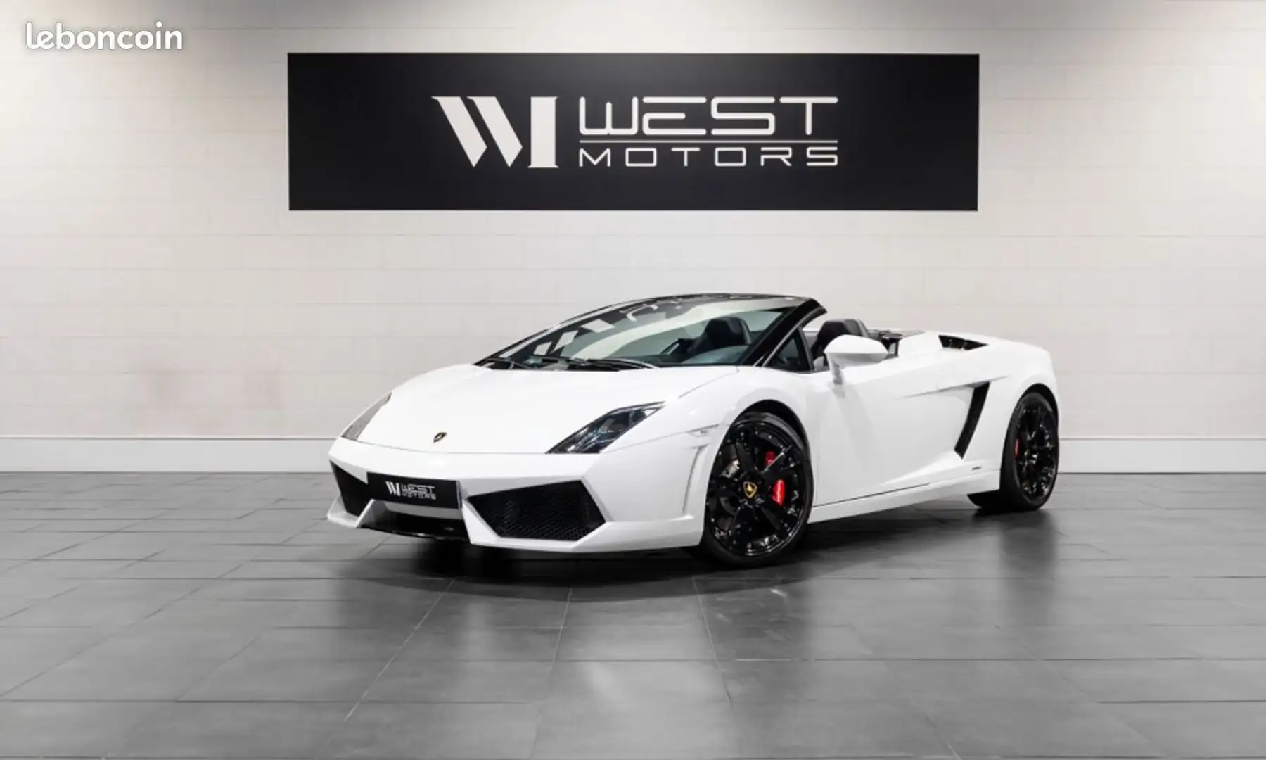 Lamborghini Gallardo LAMBORGHIN LP560-4 IMMAT France LIFT Sièges chauffants 953E-MOIS Blanc - 1