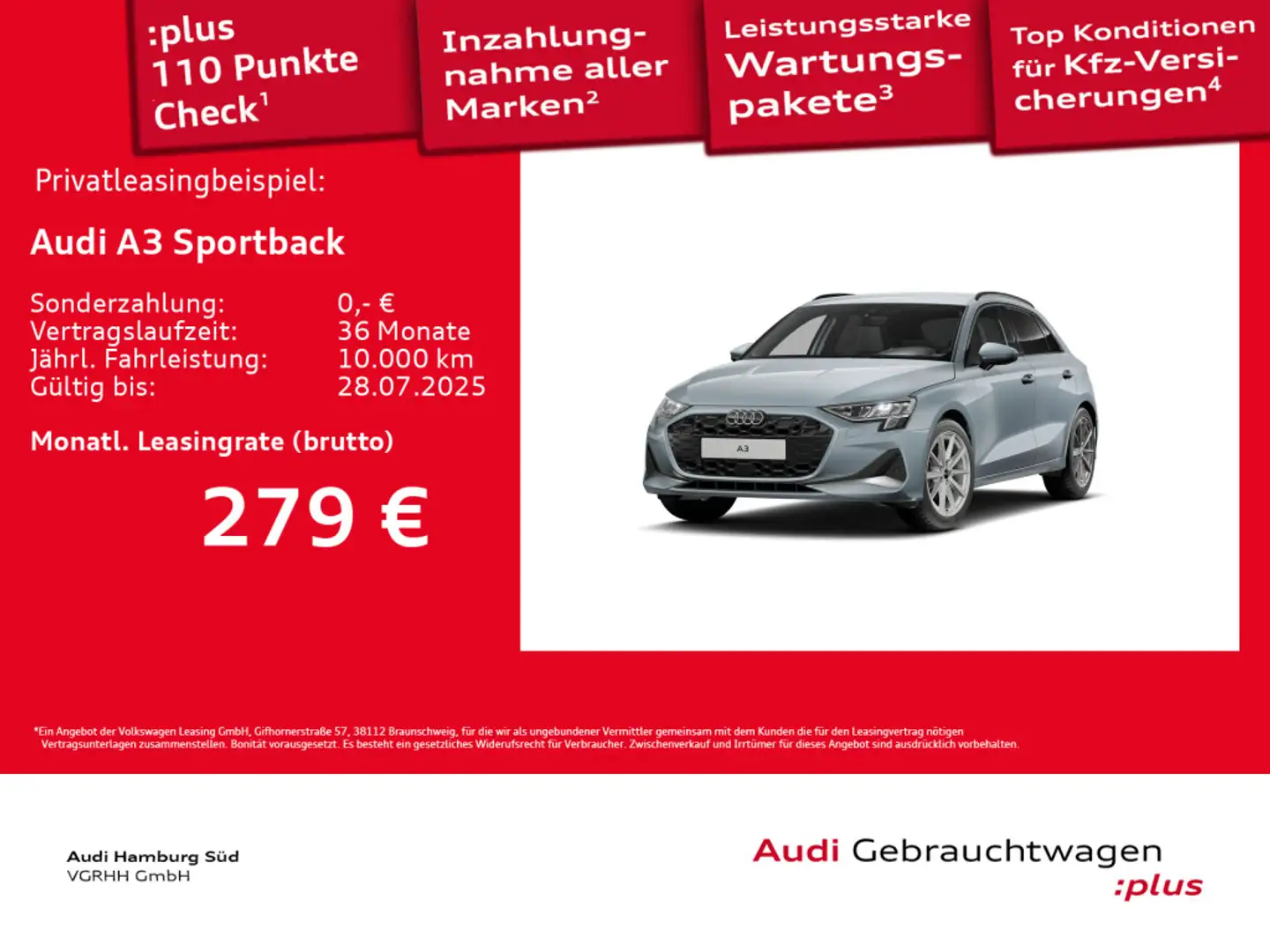 Audi A3 35 TDI advanced S tronic NAVI/SONOS Grijs - 1