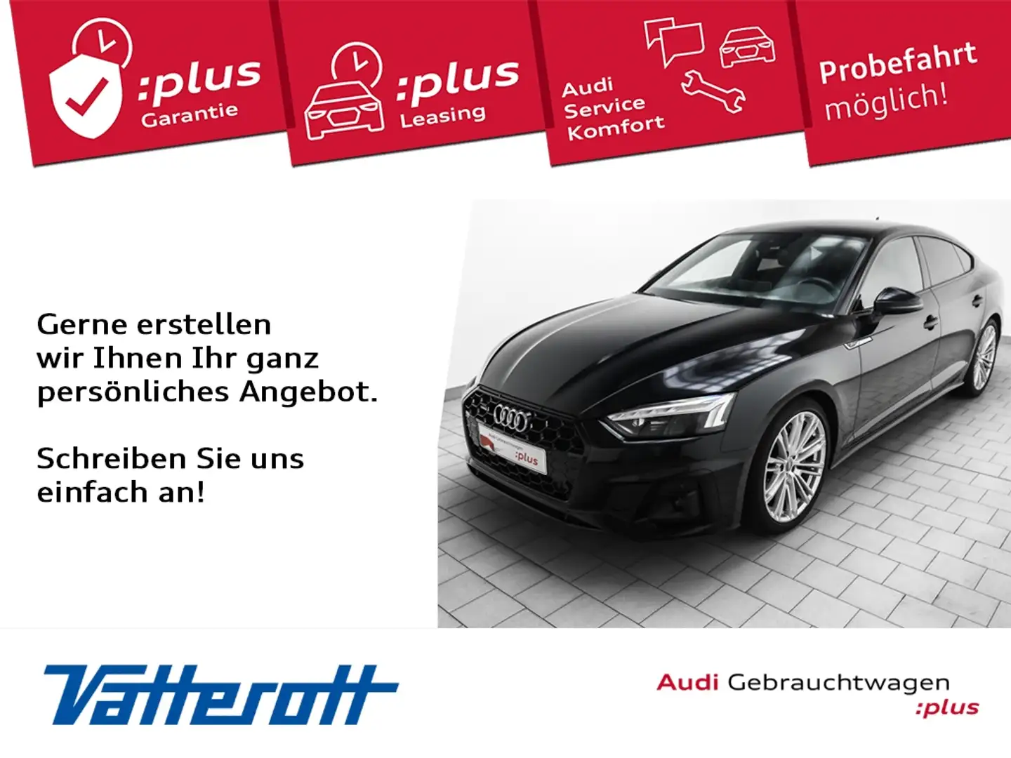 Audi A5 Sportback 50 TDI 2x S line Leder Kamera Schwarz - 1