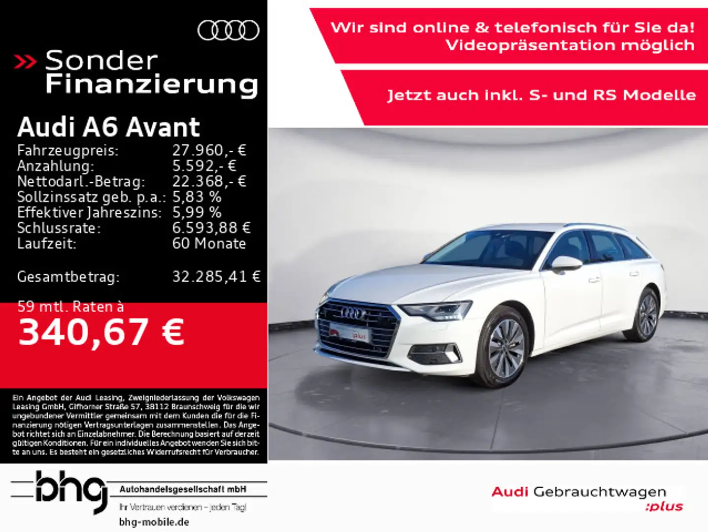Audi A6 40TDI S tronic sport AHK Navi connect B Blanc - 1